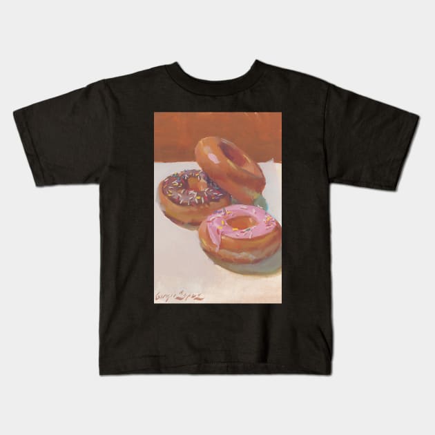 Donuts Kids T-Shirt by TheMainloop